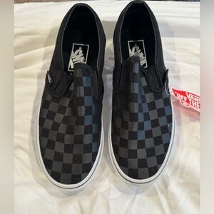 BRAND NEW BLACK CHECKERBOARD VANS
